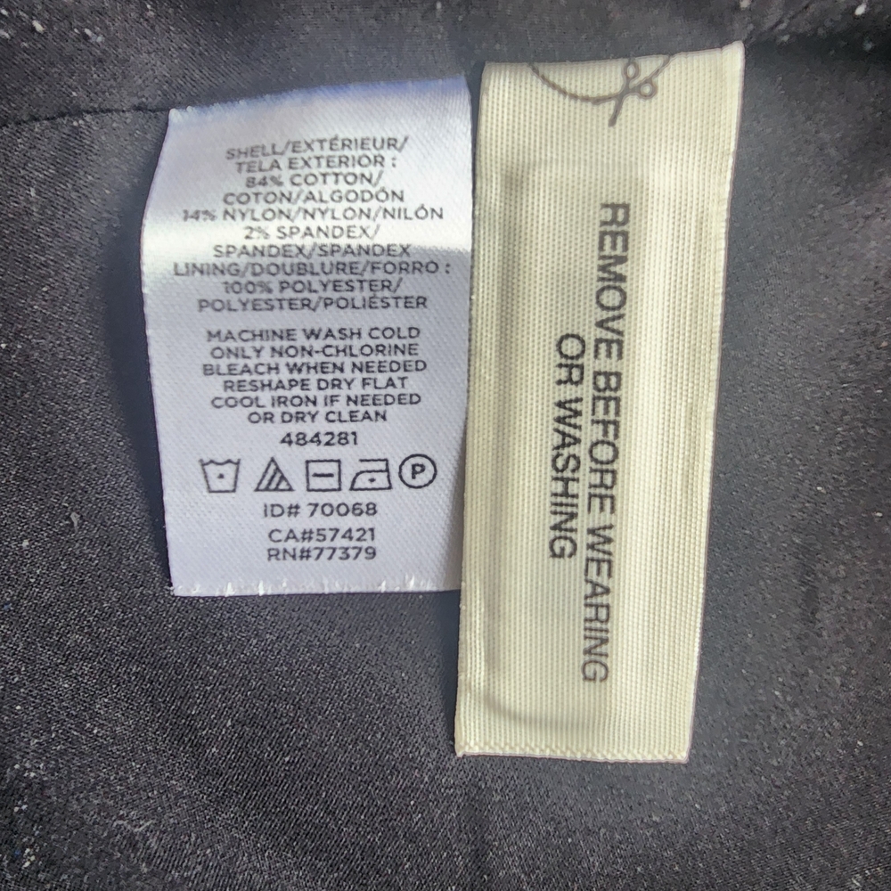 NWOT Ann Taylor Size 2 Black White Striped Blazer with Pearl Buttons - Picture 4 of 9